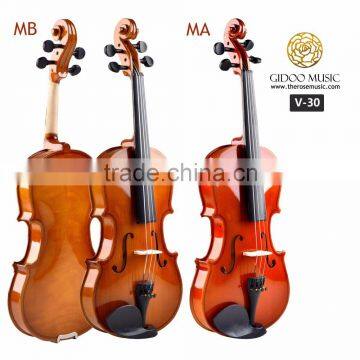 Cheap spruce violins for beginners with hard case bow rosin made in China V30