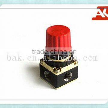 Red plastic coated air compressor pressure regulator valve