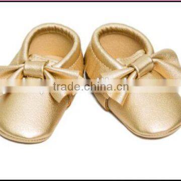 2016 Hot Top Quality Sale Color Optional Baby Moccasins Soft Sole Baby Shoes With Lovely Bow