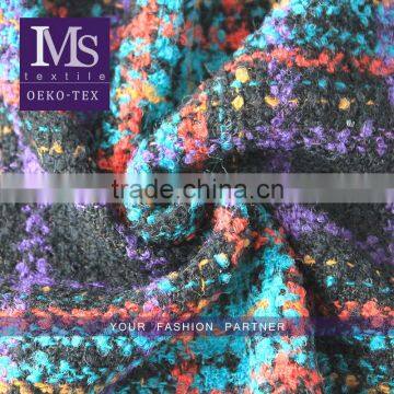 Fabric supplier 2016 new Soft Carded Wool blend fabrics, Knit wool fleece fabric for overcoat