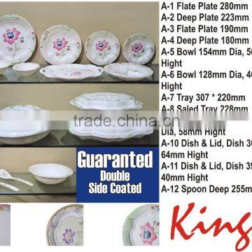 Pakistan Delicate Coated Melamine Dinner Set