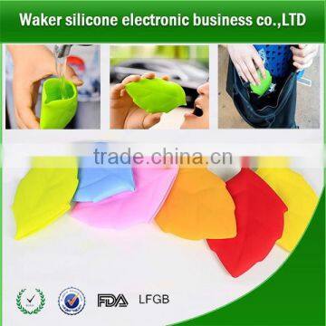 Silicone Drinking Cup/Fashion Leaf Shaped Silicone Pocket Cup,water Cup for Portecting Nature photo-4