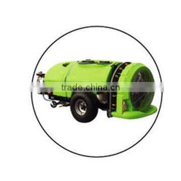 1500L trailer tank boom air blast sprayer use in orchard vineyard fruit farm