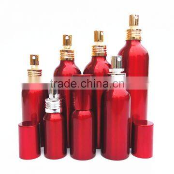 Wholesale 30ml-500ml aluminum spray perfume bottles with metal cap for cosmetic packaging