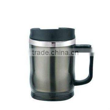 mug Wonderful Heat preservation effect stainless steel big belly auto cup with handle any color is ok