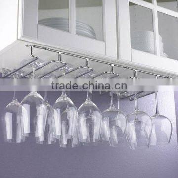 High Quality Chrome Under Stemware Wall Wine Glass Rack photo-6