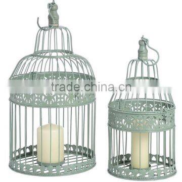 Cream White Iron Bird Cage Decorative photo-4