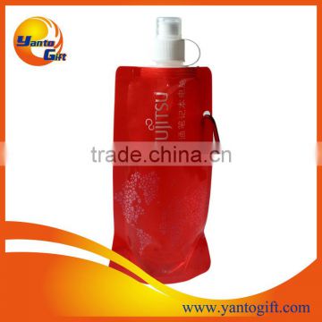 Reusable folding drink bottle