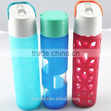 Factory Price Yoga Sports Glass Bottle Silicone Sleeve With Custom Made Pattern photo-2