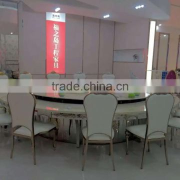 New big side View Marble wedding table with meeting