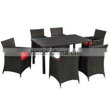 2017 Trade Assurance New Style compact classic pe black rattan hideaway square dining table set furniture