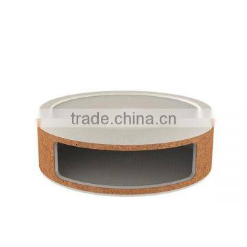 Round Wood Trim Side Opening Concrete Storage Container photo-5