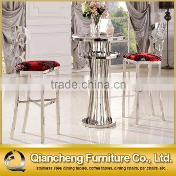 Silver Color Stainless Steel Bar Stool High Chair for Sale photo-3