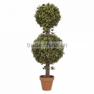 6ft Artificial Green Boxwood Spiral Potted Topiary Trees photo-3