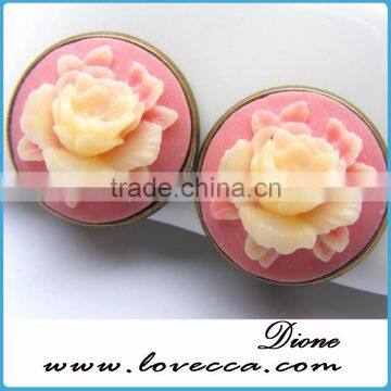 small size and colorful cheap resin flower cabochon