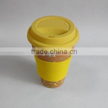 Hot-sell Eco Bamboo Fiber Coffee Cup With Print photo-2