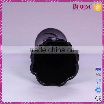Modern Glazed Black Cheap Ceramic Vases Flower for Sale photo-4