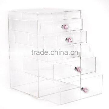 Wholesale Custom Handmade Clear Make Up Organizer Acrylic Crystal