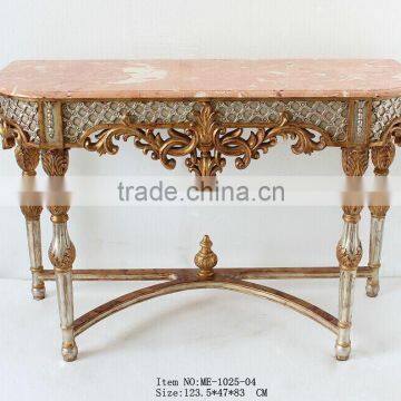 Living Room Furniture Antique Silver Console Table With Mirror photo-4