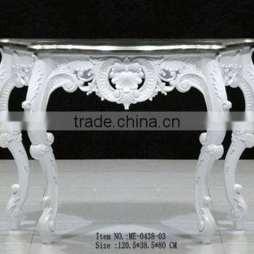 French Style Living Room Furniture Console Desk With Marble Top photo-6