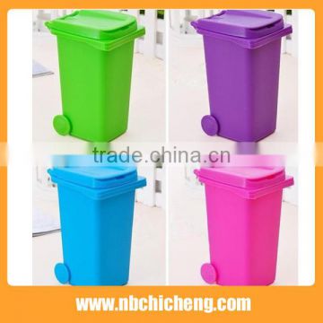 Plastic Pen Holder Recycle Bin Pen Holder Trash Can Brush Pot