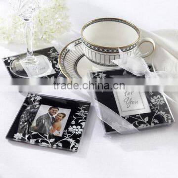 Fancy Design Custom Made Wedding Glass Cup Coaster photo-4
