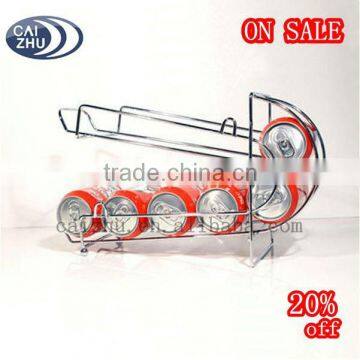 Chrome Steel Iron Wire Beer Cola Beverage Cans Dispenser Rack