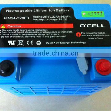 Bule Lithium LiFePO4 24 Volt 22Ah Battery Pack with SMBus protocal