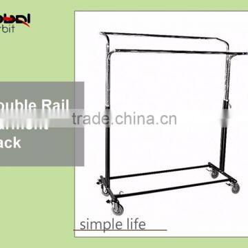 New Product Collapsible Clothing Display Folding Garment Hanging Rack photo-6