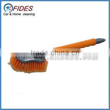 Soft bristle hand hold car tire brush for car wash cleaning