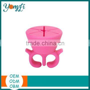 Nail Polish Bottle Holder Ring Set of 3 Pieces Silicone Wearable Nail Polish Bottle Holder photo-2