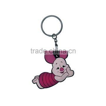 2017 Shenzhen Wholesaler Gift Small Soft Rubber Keyrings Silicone Keychain