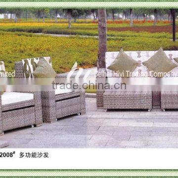 Luxury European Style White Outdoor Dining Sets/ Snow White Rattan Outdoor Furniture