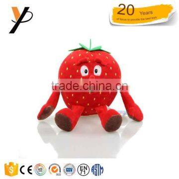 Cute custom red strawberry plush toys with new design