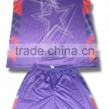 100% Polyester Fabric Sublimation Printed Basketball Suit