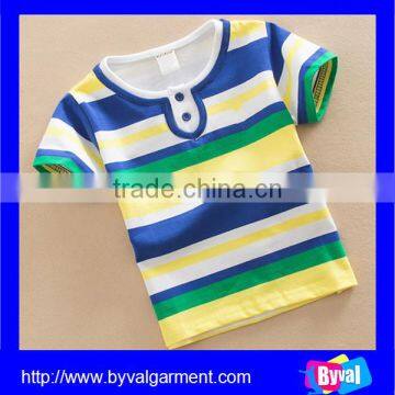 100%cotton stripe printed kid t shirt wholesale colors printing t shirt