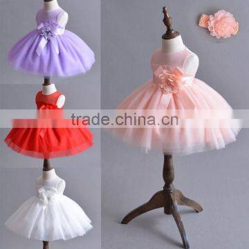 2018 New Baby Cute Dress Kids Girls Dress 4 Colors 1year Old Birthday Dresses photo-3