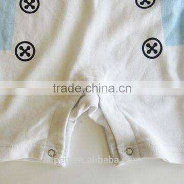 Short Sleeve Baby Bodysuit Navy Style 100% Cotton Romper For Toddler Knitted Kids Clothes Wholesale photo-4