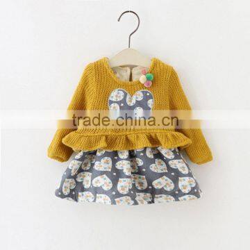2016 New Autumn and Winter Thickened Clothing and Cashmere Dress Girl Child Princess Skirt photo-2