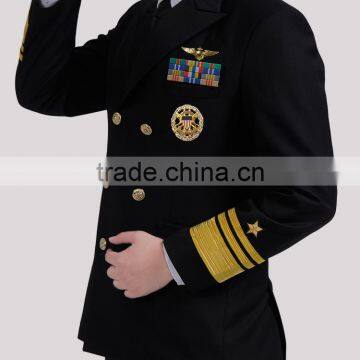 Juqian High Grade Man Flight Army Airline Pilot Uniform Custom Wholesale