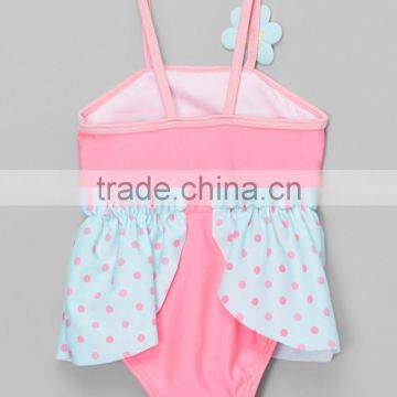 New Fashion Girl Beachwear With Pink Owl Skirted One-Piece Girl Swimwear Child Clothes G-NP-S905-387 photo-2