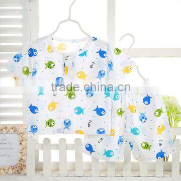 Wholesales Summer Cotton Printing Baby Clothes Set Wear photo-3