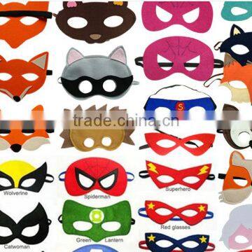 2017 new design hotsale China product handmade decorative fabric party souvenirs supply wholesale cheap felt superhero mask