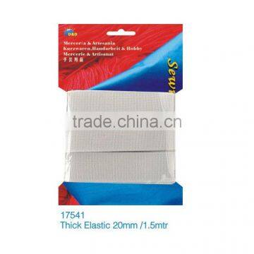 D&D elastic belt zhejiang craft factory product 20mm/1.5mtr oblong thick elastic band (No17541)