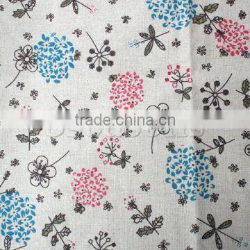 Burlap Fabric Multicolor Flower Pattern 160cm x 100cm,1M