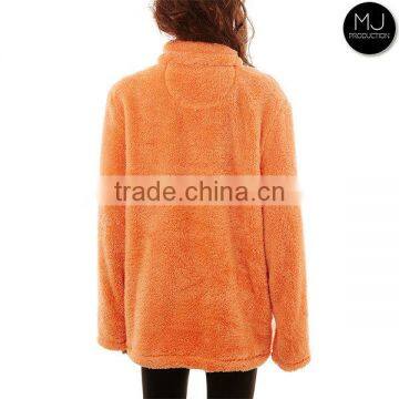 Girls Monogrammed Sherpa Quarter Zip Pullover photo-3