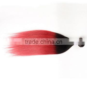 Factory wholesale price 7A grade Ombre Hair 1b/burg Silky Straight Peruvian Human Hair