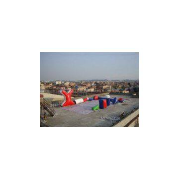 Custom High Density, PVC Tarpaulin Inflatable Paint Bunker Trampoline Combo