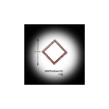 Rose Gold Plating Clear Zirconia Micro Pave Sterling Silver Rings photo-3