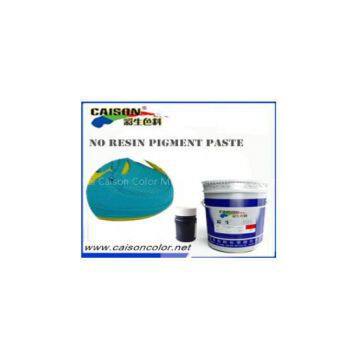 Turquoise blue water based pigment paste ，liquid textile binder for textile screen printing